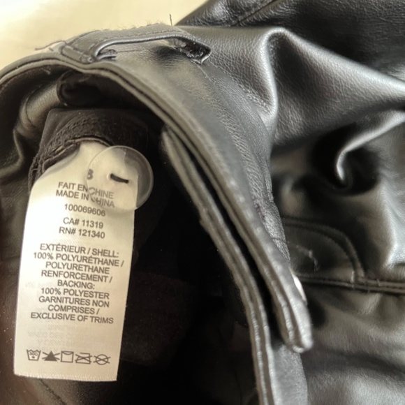 Faux leather straight leg pants - Picture 4 of 6